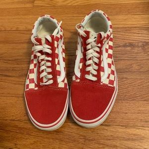 Red checkered vans